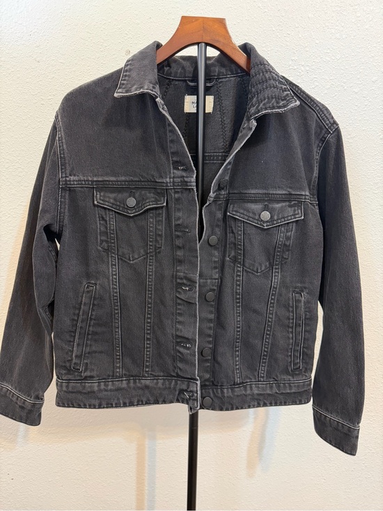 Marine Layer Jackets & Blazers - Marine Layer Washed Black Denim Jean Jacket Cotton truckers jacket